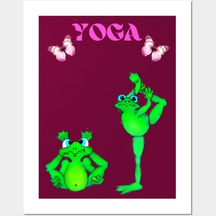 YOGA FROGS Posters and Art